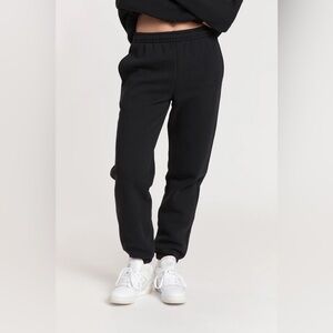 NWOT LazyPants Black Joggers M Cozy Fleece Lounge Sweatpants Athleisure